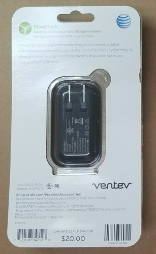 AT&T Ventev Wall Charger Single USB High Amp - 4133A 5V - 2.1Amp (BIN 19) - Picture 3 of 3