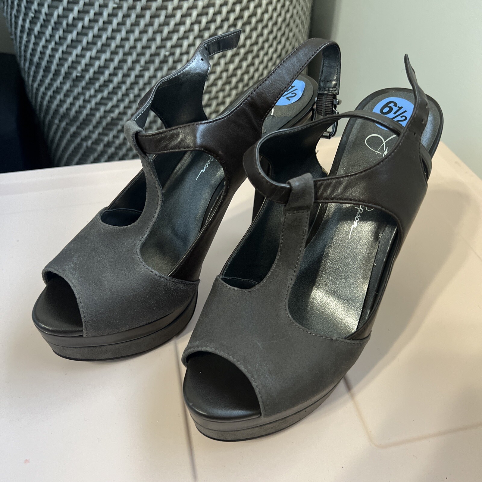 Jessica Simpson Color Block Platform Heels Size 6.5..Classy!!! | eBay