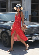 Reformation Red Polka Dot Dress