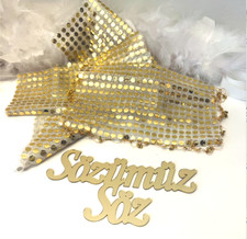 Plexi Acrylglas TiDekoration Sözümüz Söz Pasta Tepsi süsü Tabletdeko