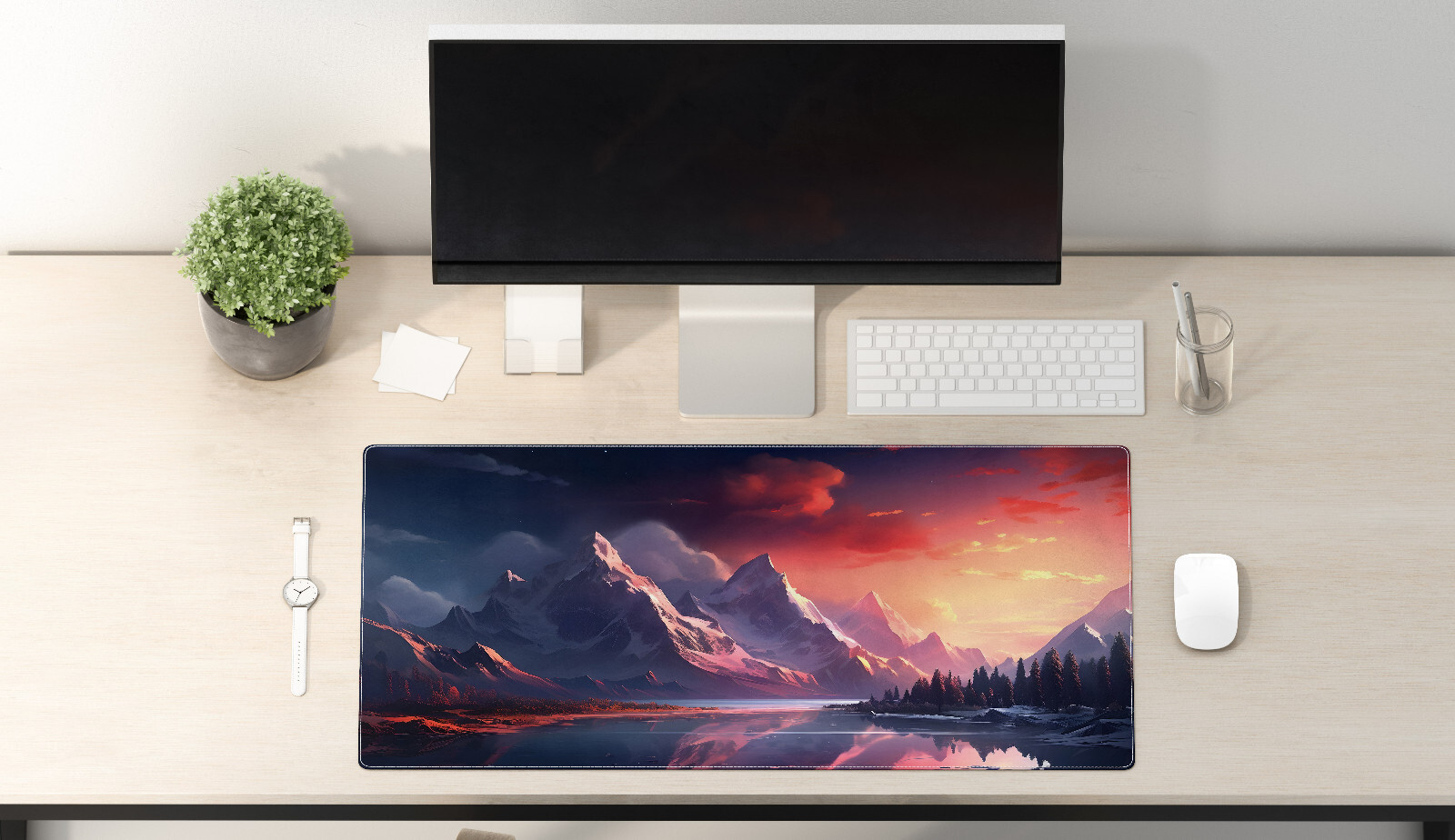 Gaming Mouse Pad Aesthetic Mount.Gaming Desk Mat- Large Desk Pad- Gift for Gamer-image