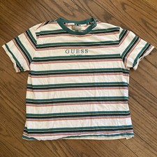 Guess Originals Striped T Shirt Size Medium USA Jeans Vtg 90s Style Marciano