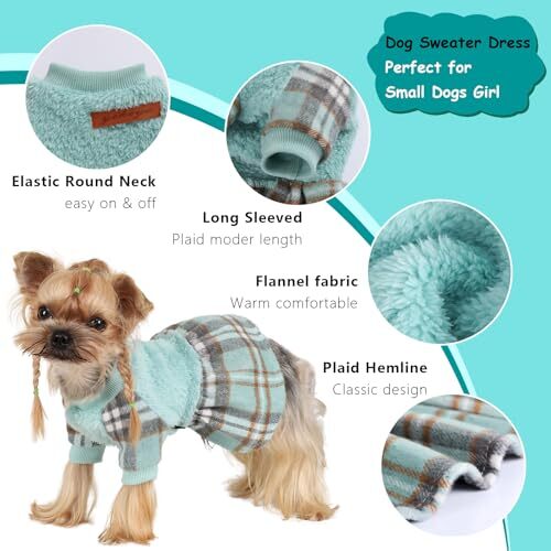 Dog Sweaters Dress Pet Clothes Fall Dog Clothes for Dogs Girl Small