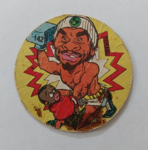 Roberto Duran-Baby Sugar Ray Leonard 1981 Figuritas Crack Boxing Disc Card #142 - Picture 4 of 4