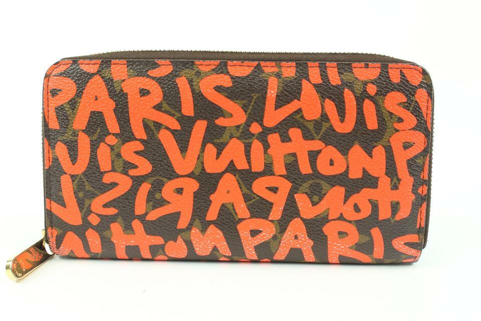 Louis Vuitton Neon Green Graffiti Zippy Wallet by Stephen Sprouse