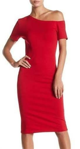 love ady bodycon dress Love...Ady 157717 Women's Asymmetrical Shoulder Red Sz. XS COLOR:WHITE/PLATINUM pattern_Chiffon Lost After Dark Brown