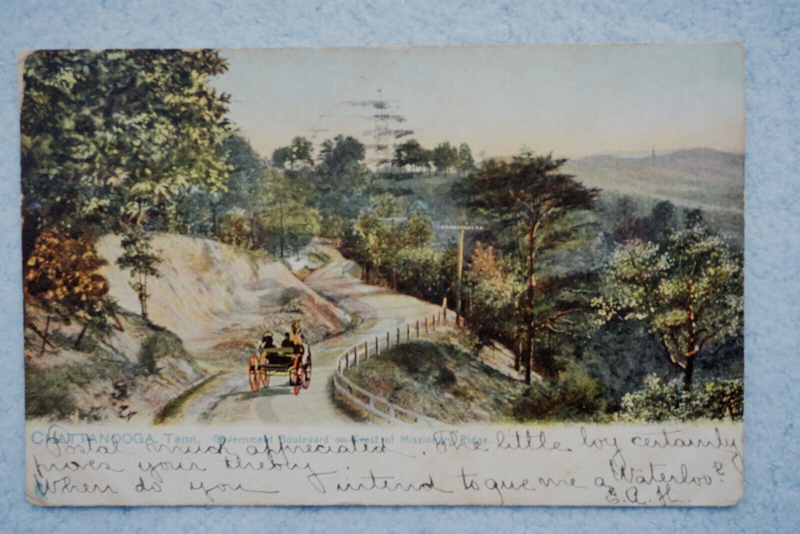 Chattanooga, Tennessee - Government Boulevard on Crest of Missionary Ridge
