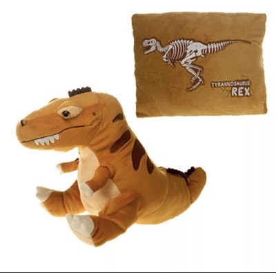 Peek-a-Boo 18'' T- Rex Dinosaur Plush & Pillow Travel Buddies Doll Toy NEW