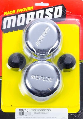 MOROSO Chrome Push-In Breather Fits sbc bbc ford chevy 1-1/4'' hole