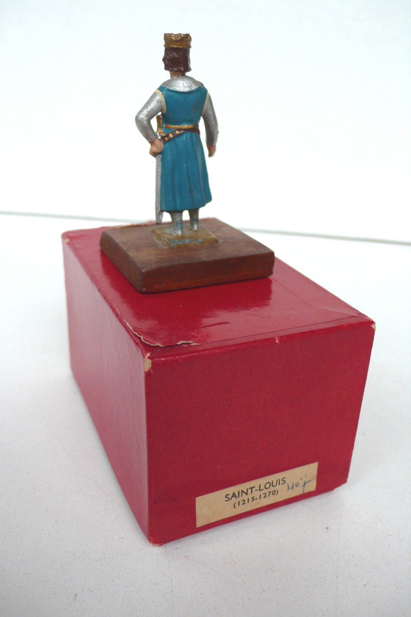 C B G MIGNOT SOLDATS DE PLOMB FIGURINE SAINT LOUIS BOITE D'ORIGINE Ht 5,7 cm