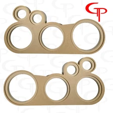 GP Flush Mount 8" + two 6.5" + two Super Tweeter Door Pod Baffle Speaker rings 