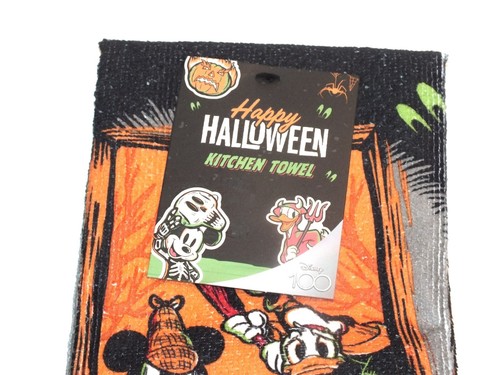 Disney Kitchen 2 Pack Tea Towels Mickey Mouse Happy Halloween Let's Get Creepy - Picture 24 of 24