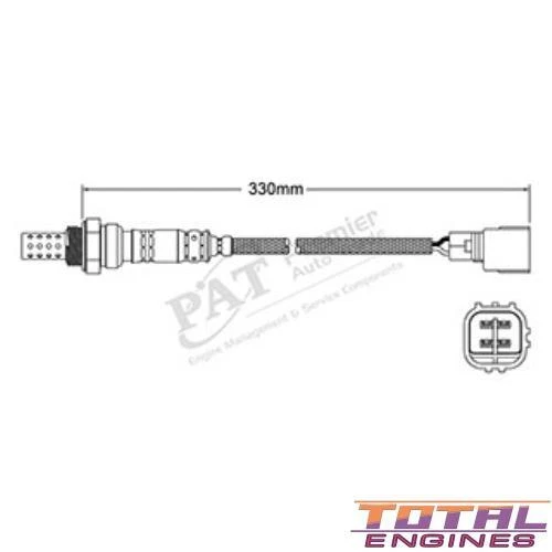 PAT Premium Oxygen Lambda Sensor fits Toyota Hiace RZH101R/RZH103R 2.4L 4Cyl 2RZ - Picture 2 of 2