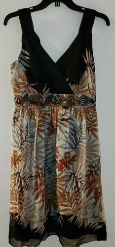 Robbie Bee Silk Sleeveless Mini Dress Size 14