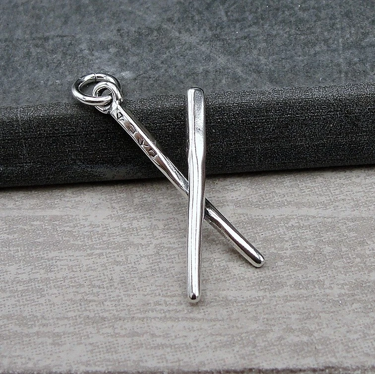 925 Sterling Silver Chopsticks Charm Chinese Food Charm