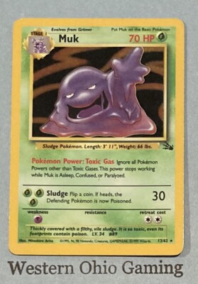 Pokemon TCG Muk #13/62 Holo Foil Rare READ CCG Fossil | eBay