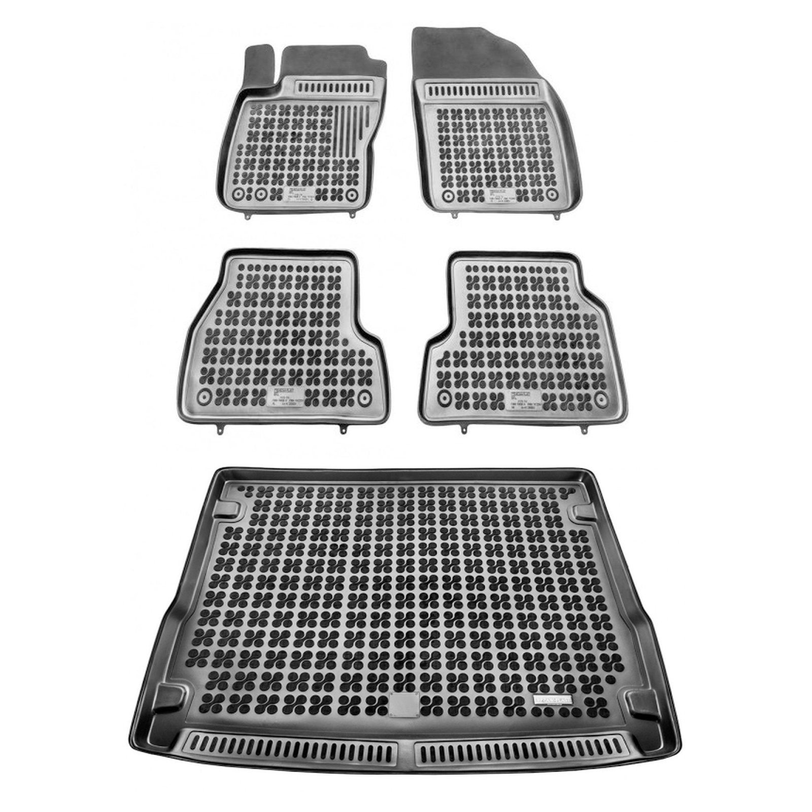 Tapis Ford Focus II Kombi anti-saleté en moquette noire épaisse