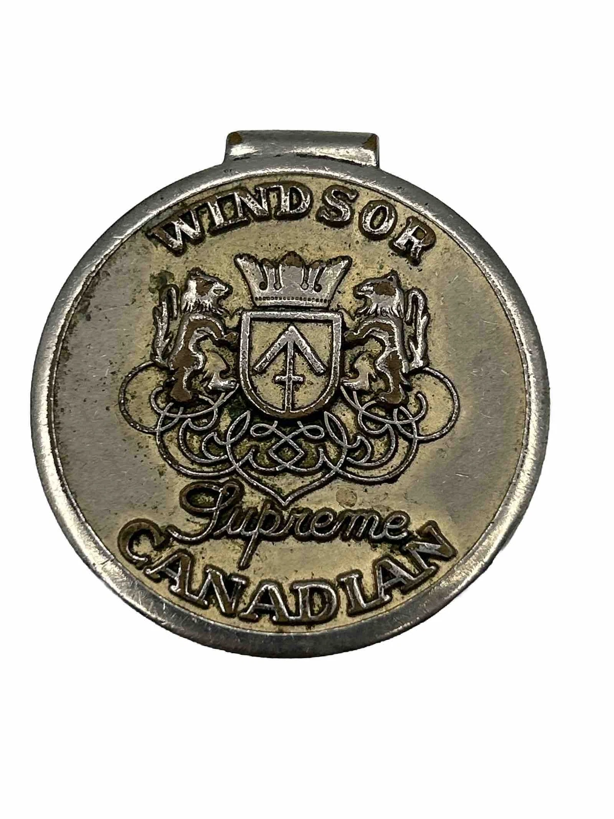 Pince à billets vintage Windsor Supreme Canadian par Anson Royal Armoiries