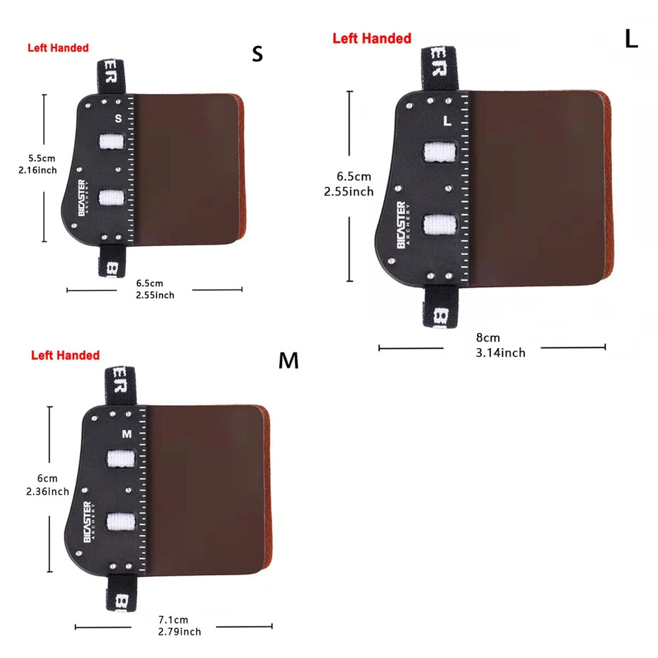 Barebow Finger Tab Guard Archery Protector Gear Cow Leather Bow Hunting RH LH - Image 2 of 4