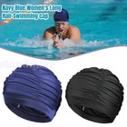 Women Swimming Cap Long Hair Swim Pool Hat Nylon Soft Elastic Adult Unisex
