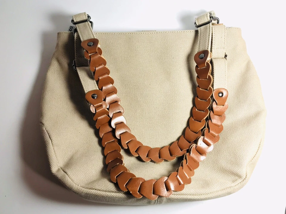 Bolsa Tote MAXX New York - Bege/Castanho - Vários Compartimentos Internos - Imagem 2 de 4