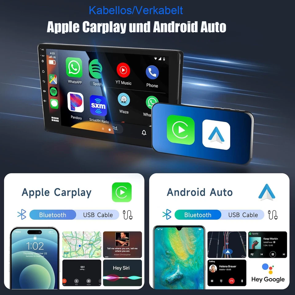 Für VW T6 Transporter Multivan 9" Android 13 Autoradio Apple Carplay FM GPS WIFI - Bild 3 von 4