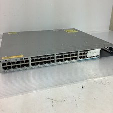 Cisco Catalyst 3850 12X 48 UPOE Ethernet Switch WS-C3850-12X48U-S V02 Dual P/S