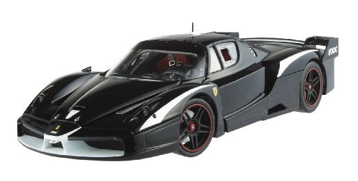 FERRARI FXX RACE CAR BLACK BY HOT WHEELS ELITE EDITION 1:18 BRAND