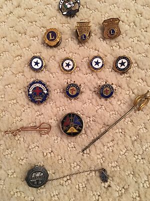 15 Little Pins from Various Organizations from 1940's and 1950's