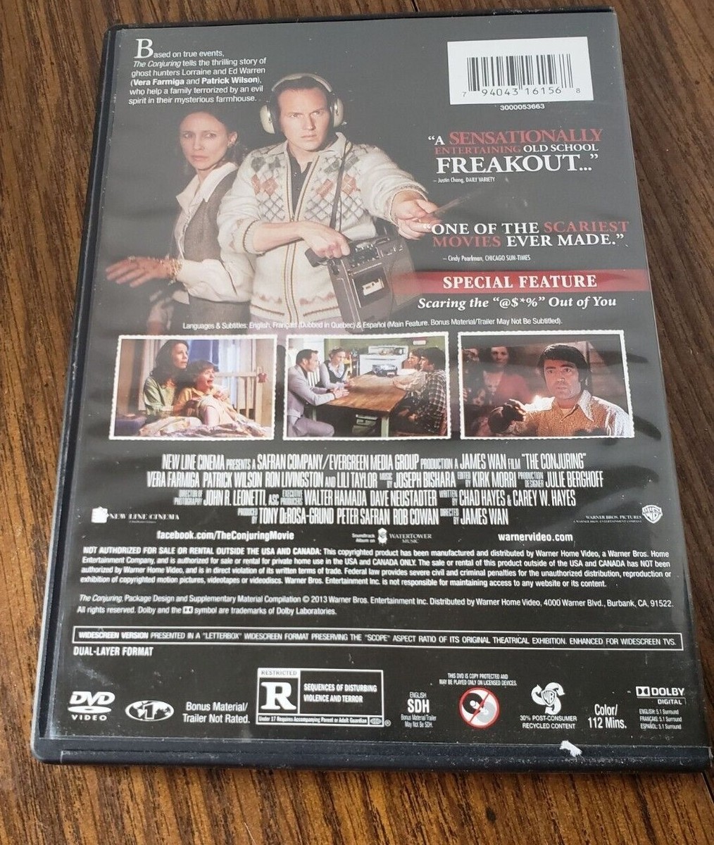 The Conjuring (DVD, 2013) Horror, Vera Farmiga, Patrick Wilson