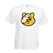 New Kids Men Women Spotty  Pudsey Face Bear T-Shirt Charity Children In Need Top