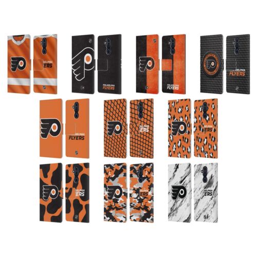 OFFICIAL NHL PHILADELPHIA FLYERS LEATHER BOOK WALLET CASE COVER FOR NOKIA PHONES - Picture 1 of 16