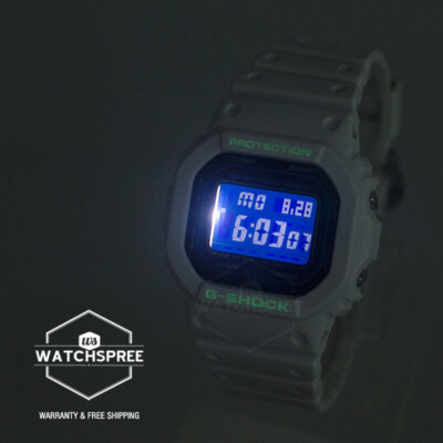 Casio G-Shock DW-B5600 Lineup Bluetooth® White Resin Band Watch DW