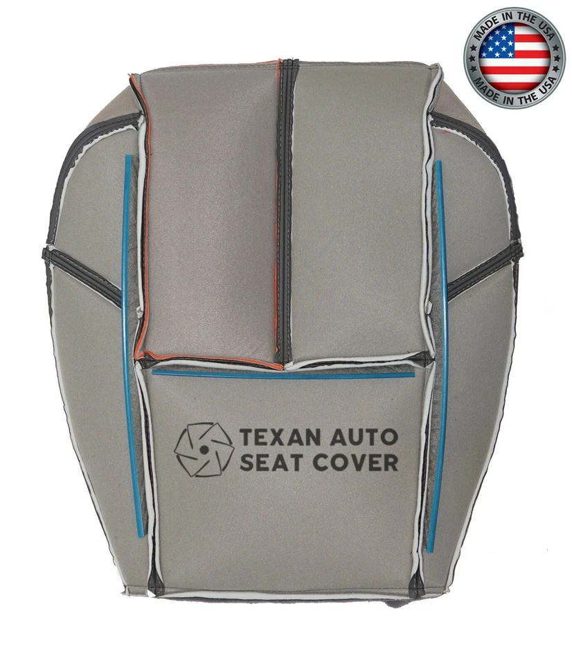 2010 2011 GMC Sierra 3500HD Work Truck W/T Driver Bottom Vinyl Seat Cover Gray - Image 3 of 4