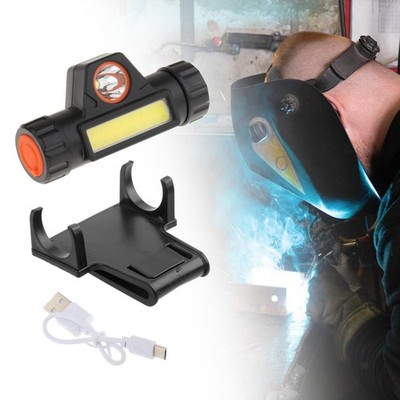 Dual Light Source Headlight for Welding Mask USB Solar Charging Induction