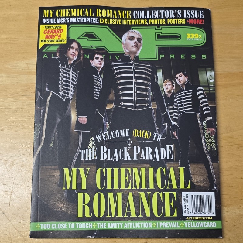 Alternative Press Issue 339 October 2016 My Chemical Romance Black Parade