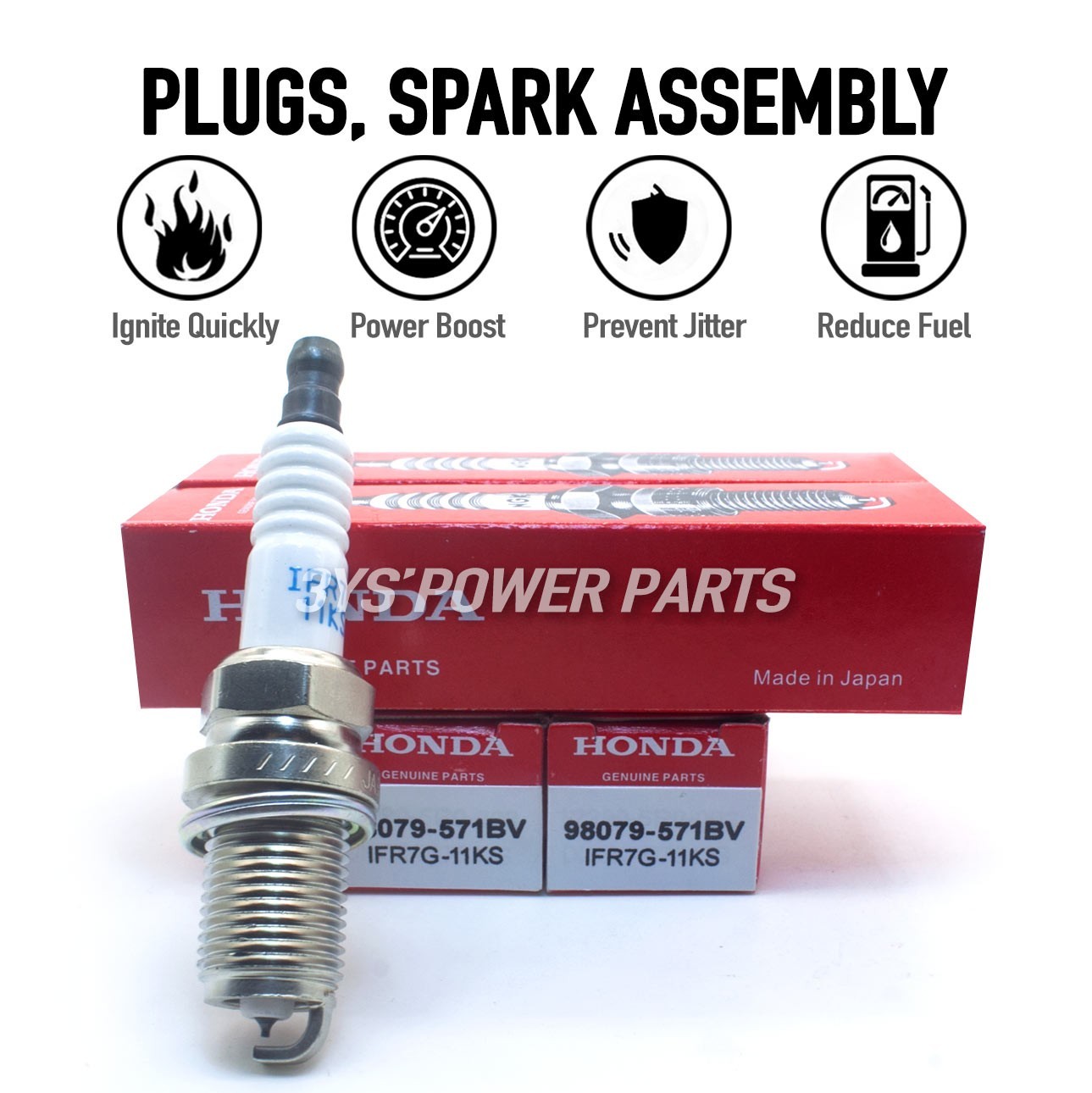 New 4 Pack Genuine Long-life Spark Plugs 98079-571BV For Acura RSX Honda Civic
