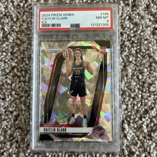2024 Panini Prizm WNBA - Caitlin Clark #145 Ice Prizm (RC) PSA 8