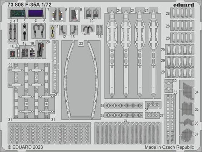 Eduard Accessories 73808 - 1:72 F-35A 1/72 Tamiya - New