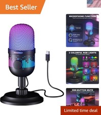 USB Gaming Microphone, Condenser Microphone for PC/MAC/PS4/PS5/Phone-Cardioid...