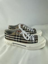 Burberry Nova Check Cotton Sneakers Archive Beige Size 37 EU 7 US