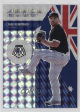 2021 Mosaic International Men of Mastery White Prizm 5/25 Liam Hendriks j8p