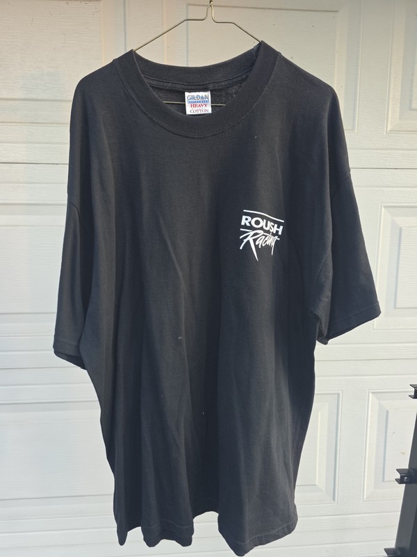 Vintage Roush Racing Nascar Double Sided Black T-Shirt Men's XL