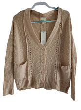 NWT Lulus Olive & Oak Warmest Wishes Ballet Pink Knit Cardigan Sweater Womens XS