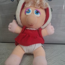 Vintage 1987 Muppet Baby Miss Piggy Christmas Holiday Plush Red Dress