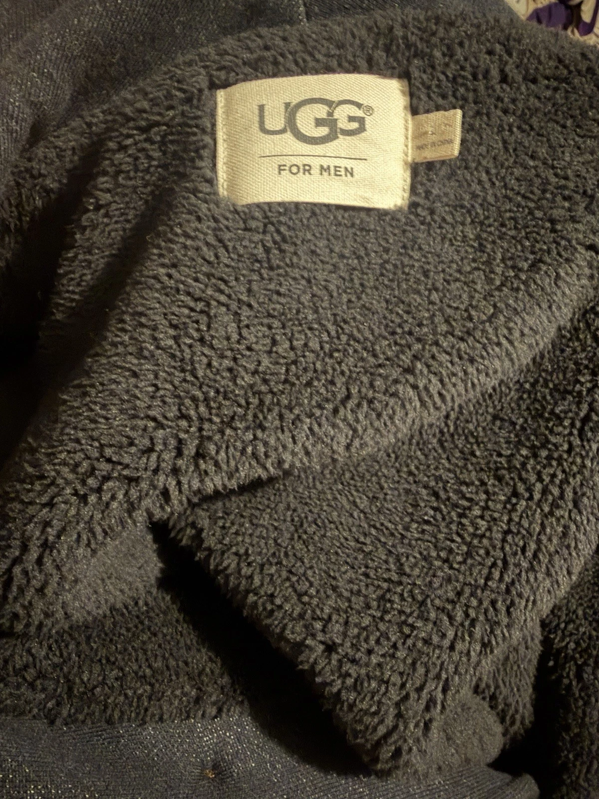 UGG Men's Large Black Button-Front Fleece Lined Jacket - product detail image 8
