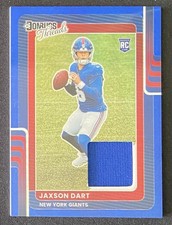 Jaxson Dart 2025 Optic Rookie Threads Relic New York Giants RC Ole Miss Rebels
