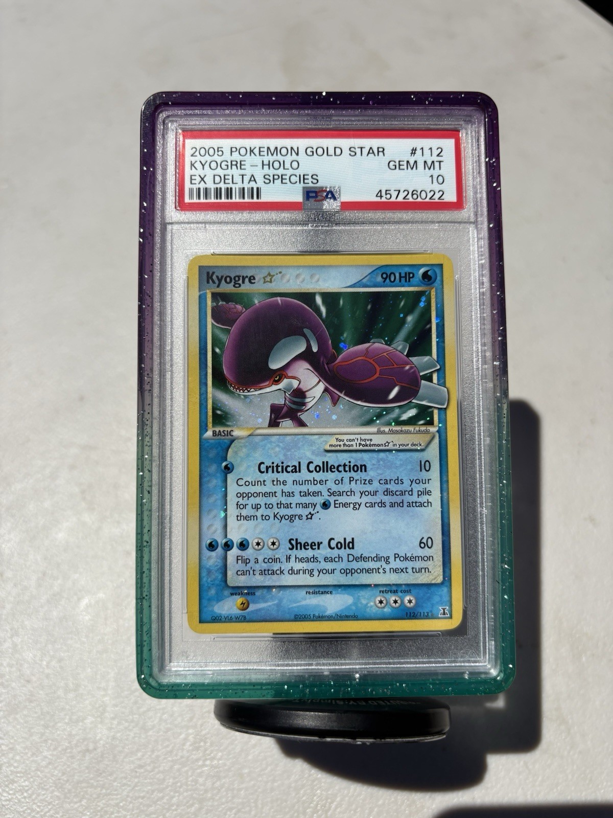 2005 Pokemon POKEMON EX DELTA SPECIES #112 Kyogre-Holo front