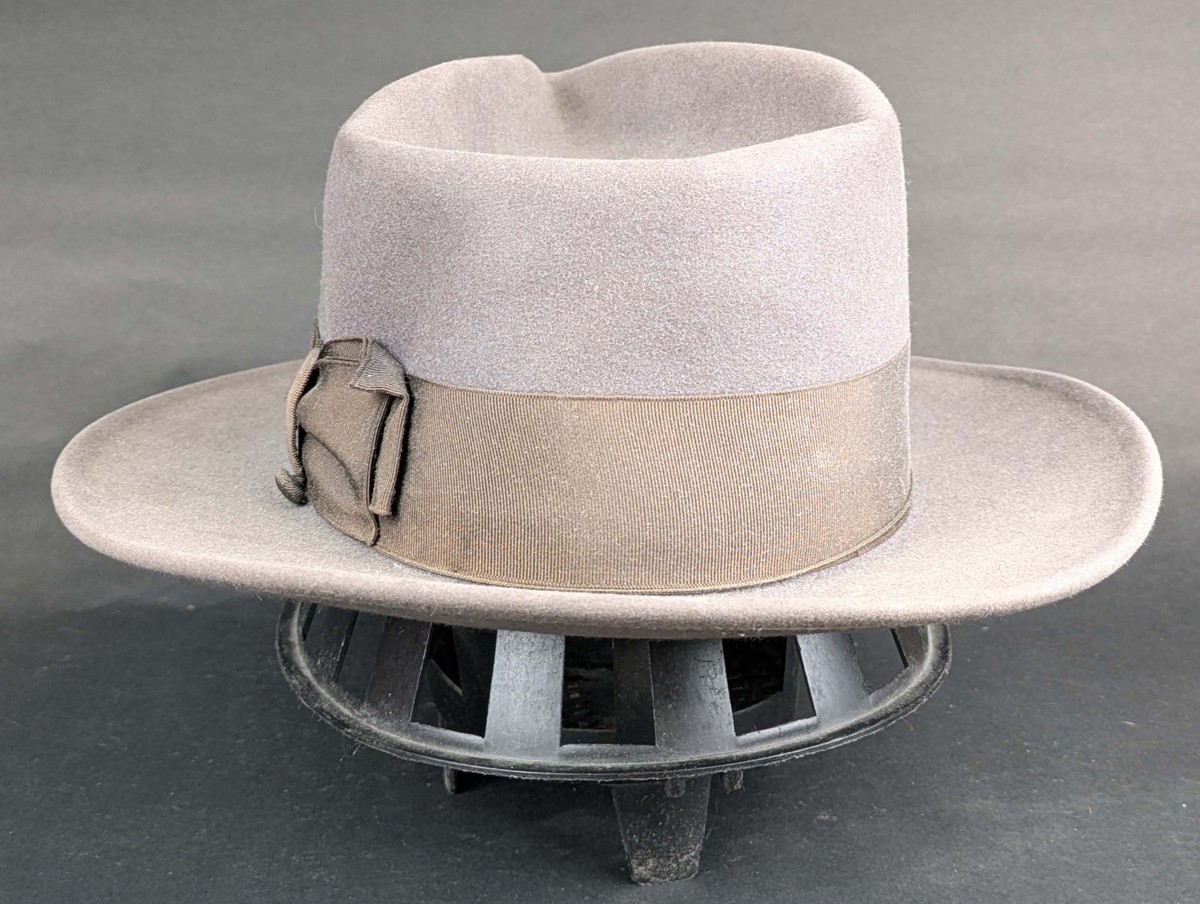 帽子 50s VINTAGE Mallory Twenty 7 5/8 61cm 1950s Vintage 6-7/8 Mallory Premier Quality Fur Felt Fedora Hat | eBay