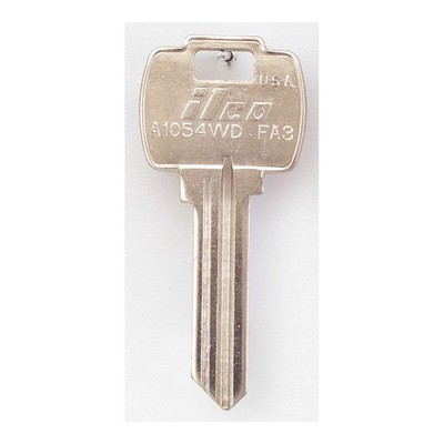 KABA ILCO A1054WD-FA3 Key Blank,Brass,Type FA3,6 Pin,PK10 1GAP6
